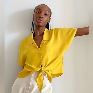 Aritzia Wilfred Free The Tie-Front Blouse